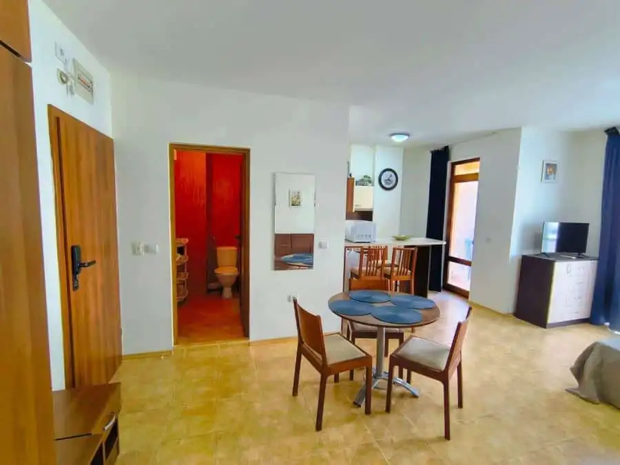 Interior view of a spacious 48 sq.m. studio at Sea Lighthouse, Sveti Vlas, near the sea.