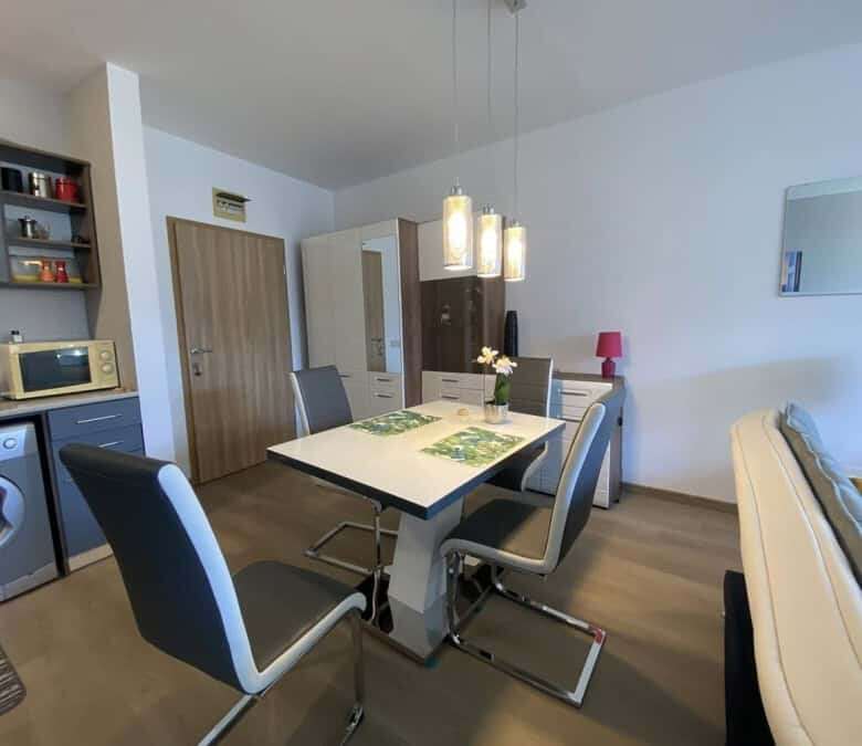 Cozy 1-bedroom apartment with contemporary design in Vineyards SPA Resort, just 2 km from the sea. P.