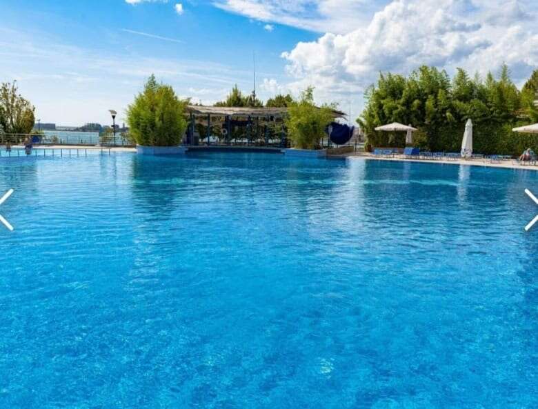 Large swimming pool with pool views at Marina Cape Aheloy, Black Sea Coast.