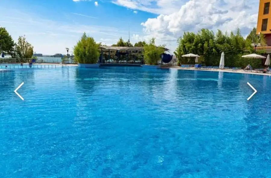 Large swimming pool with pool views at Marina Cape Aheloy, Black Sea Coast.