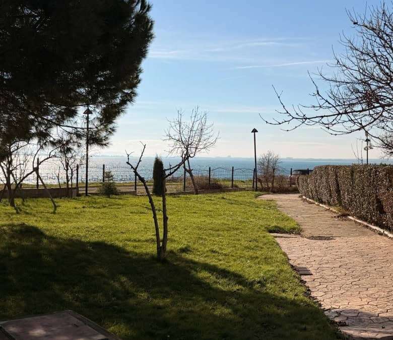 Sea view from Marina Cape Aheloy studio with pool views, 49 sq.m.