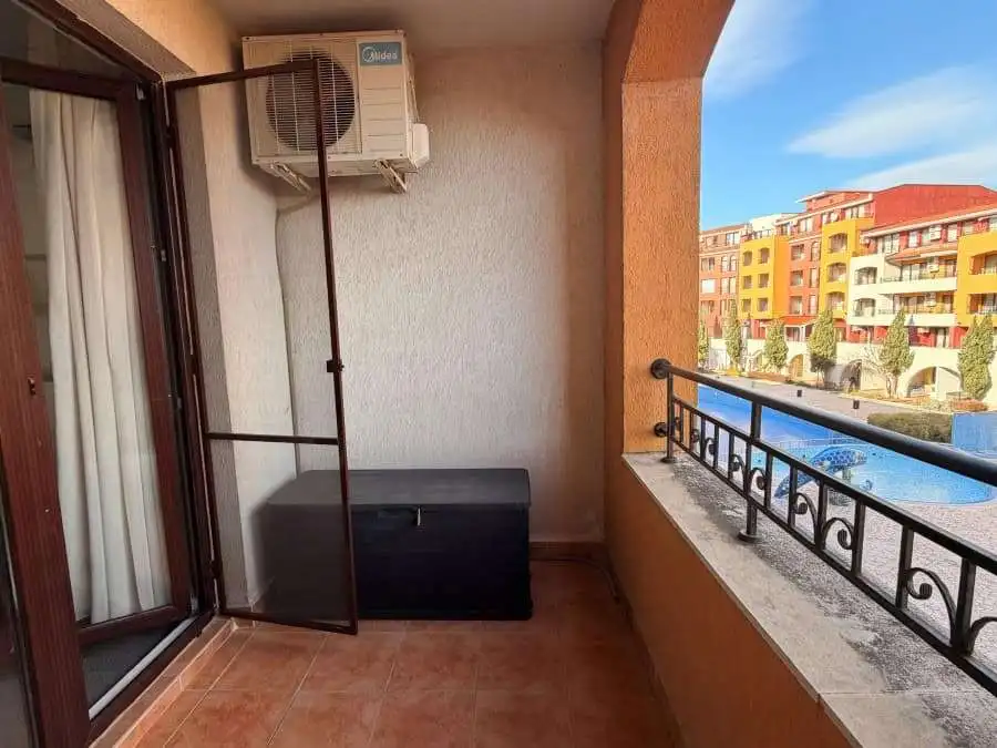 Sea view studio with pool views in Marina Cape, Aheloy, Black Sea Coast.