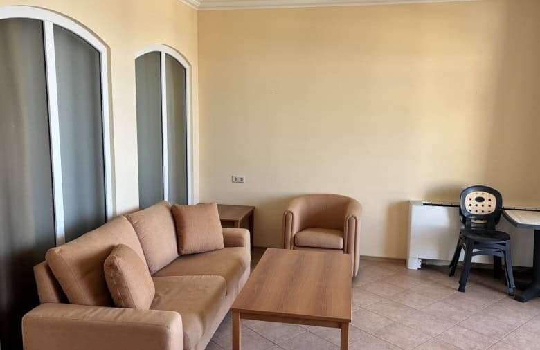 Interior view of a 1-bedroom apartment with sea views at Sunset Resort, Pomorie.