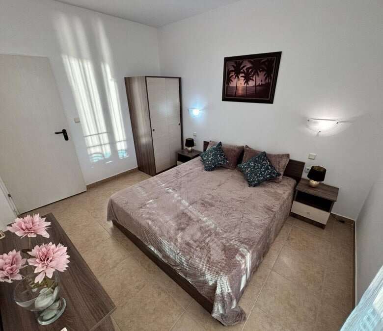 Sea view 1-bedroom apartment, 70 sq.m., located in Costa Calma, Ravda, with modern furnishings and b.