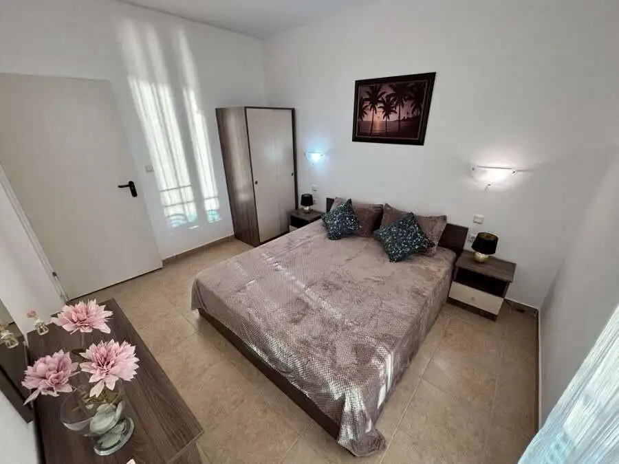 Sea view 1-bedroom apartment, 70 sq.m., located in Costa Calma, Ravda, with modern furnishings and b.