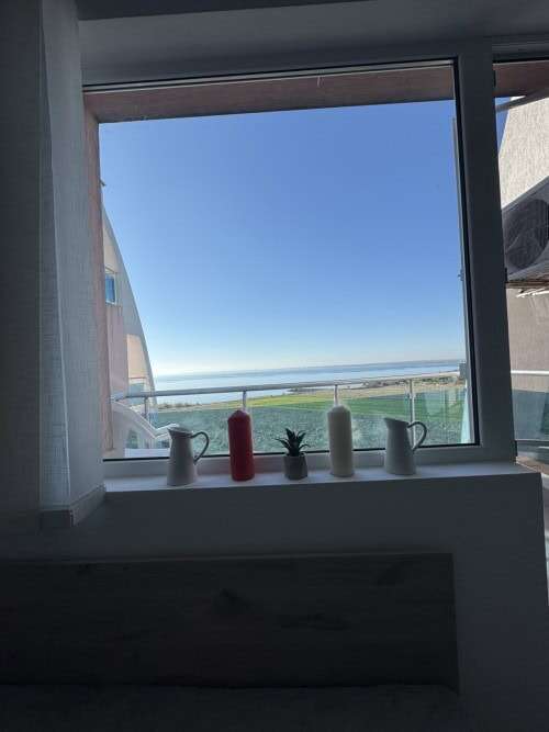 Sea view studio apartment with balcony in Costa Calma, Ravda, offering 42 sq.m. of living space.