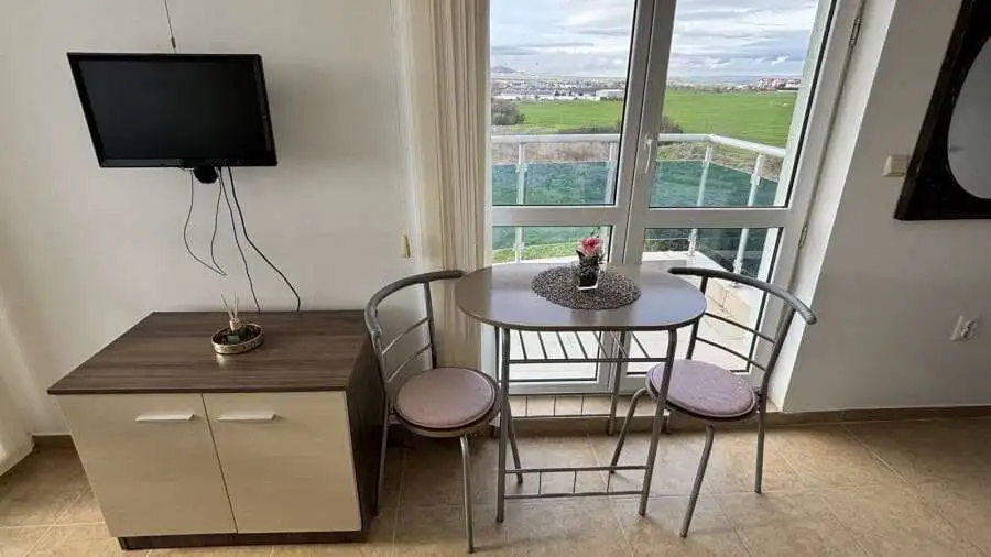 Sea view fully furnished studio with balcony in Costa Calma, Ravda.
