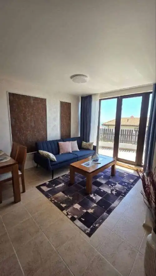Spacious 2-bedroom, 2-bath maisonette with balcony, near the sea in Kosharitsa, Bulgaria.