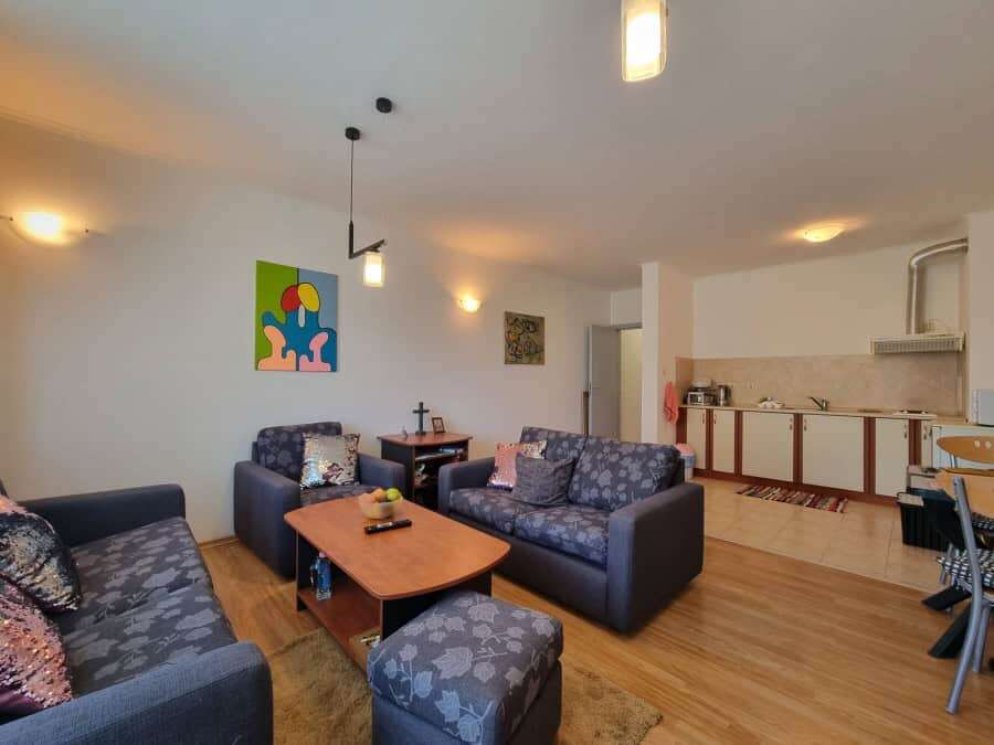 Furnished apartment with two large terraces, 96 sq.m., located in Prima 1, Sunny Beach. Perfect for.