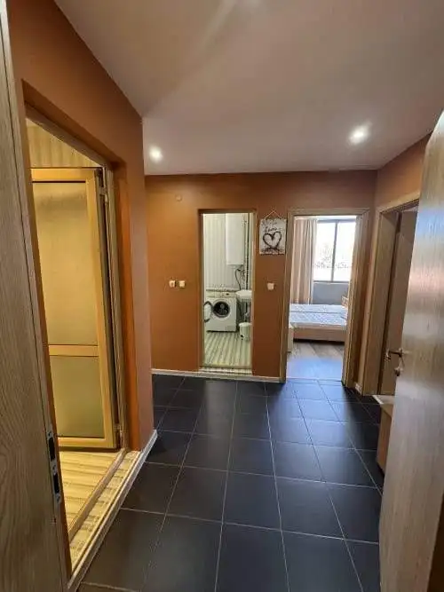 Interior view of a 2-bedroom apartment with a large terrace in Avalon, Sunny Beach.