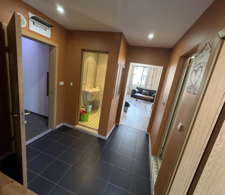 Interior view of a 2-bedroom apartment with a large terrace in Avalon, Sunny Beach.