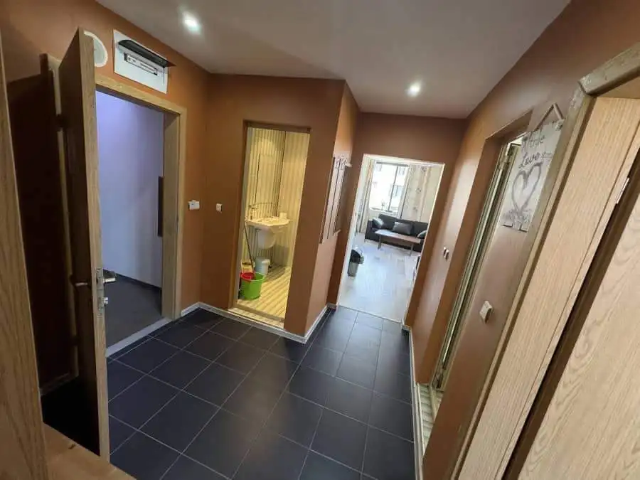 Interior view of a 2-bedroom apartment with a large terrace in Avalon, Sunny Beach.