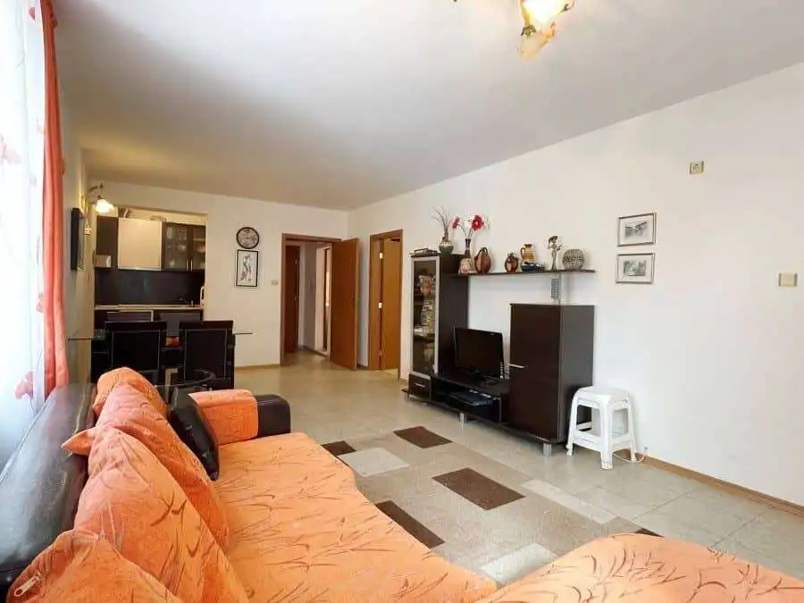 Interior view of a fully furnished 1-bedroom apartment in Vista Residence, Sveti Vlas.