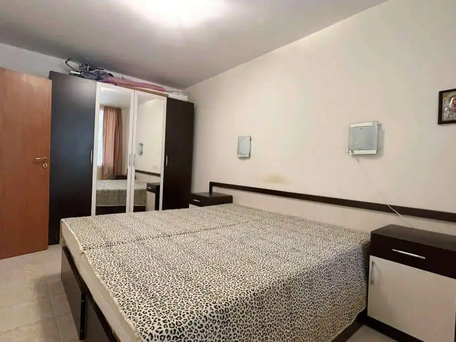 Interior view of a fully furnished bedroom in Vista Residence, Sveti Vlas.