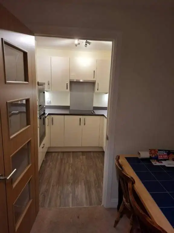 Bright interior view of a modern 2-bedroom apartment in Dibden Purlieu, Hampshire, UK.