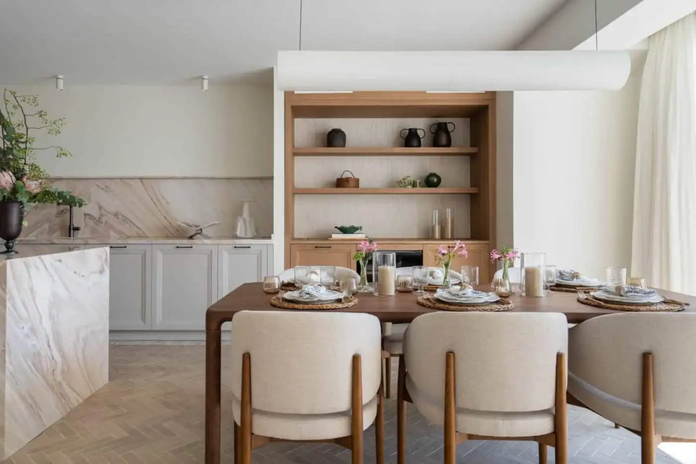 Luxury beachfront semi-detached home in Marbella Golden Mile with stylish interior design.