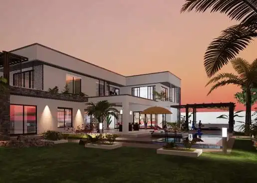 Elegant resort property in Ngaparou Saly with modern design and outdoor pool.