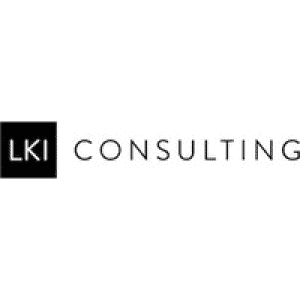LKI Consulting logo on a white background, professional branding image.
