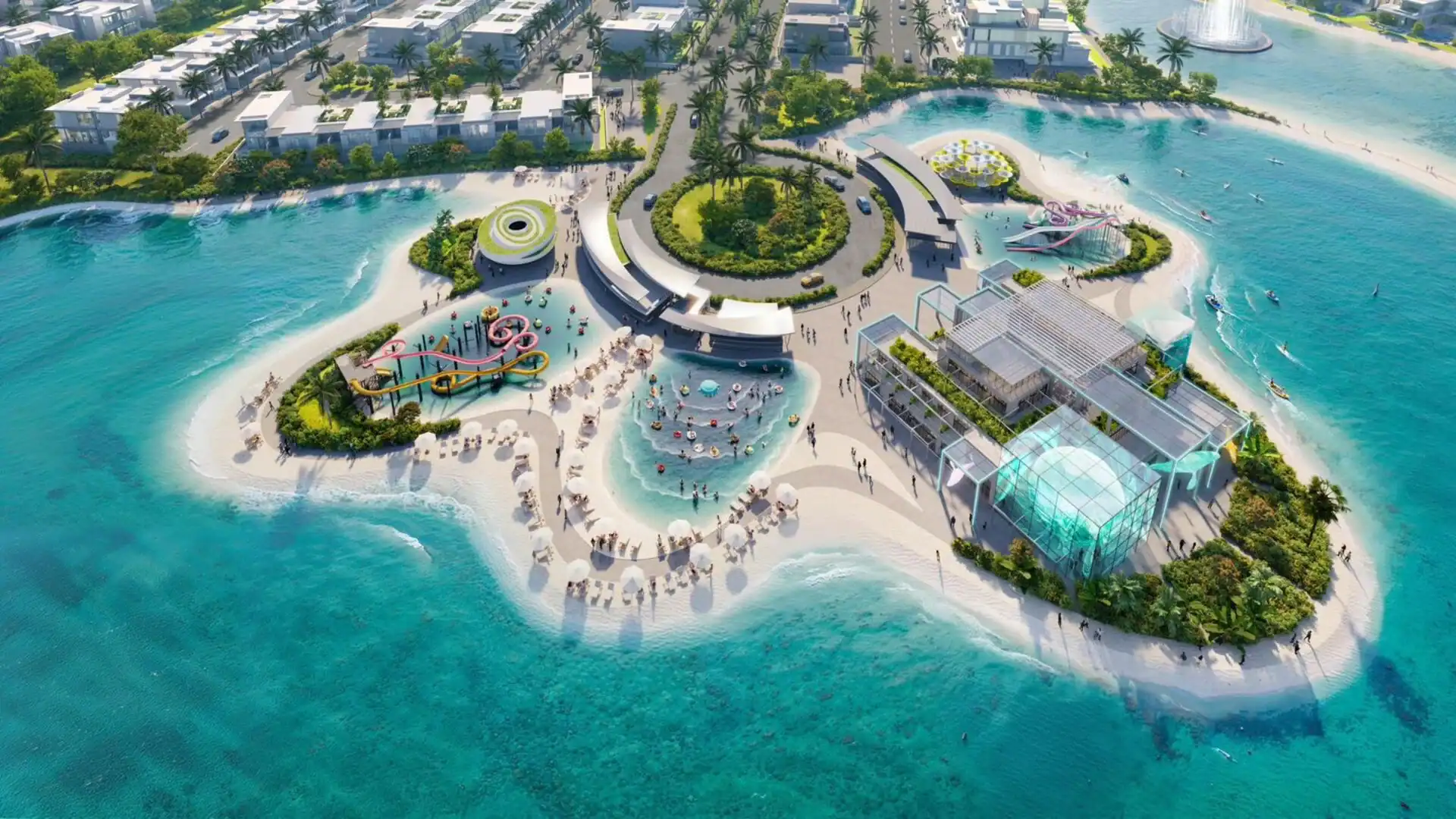 Beachfront resort with pools, tropical gardens, and leisure facilities.