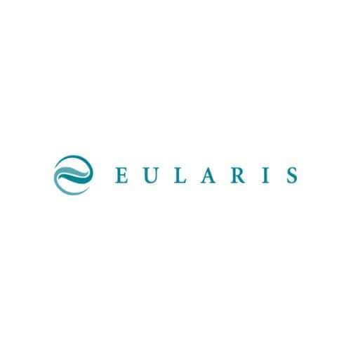 Eularis company logo with wave symbol and text.