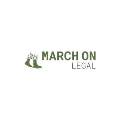March On Legal logo with a green boot and tree design, representing advocacy and legal support.