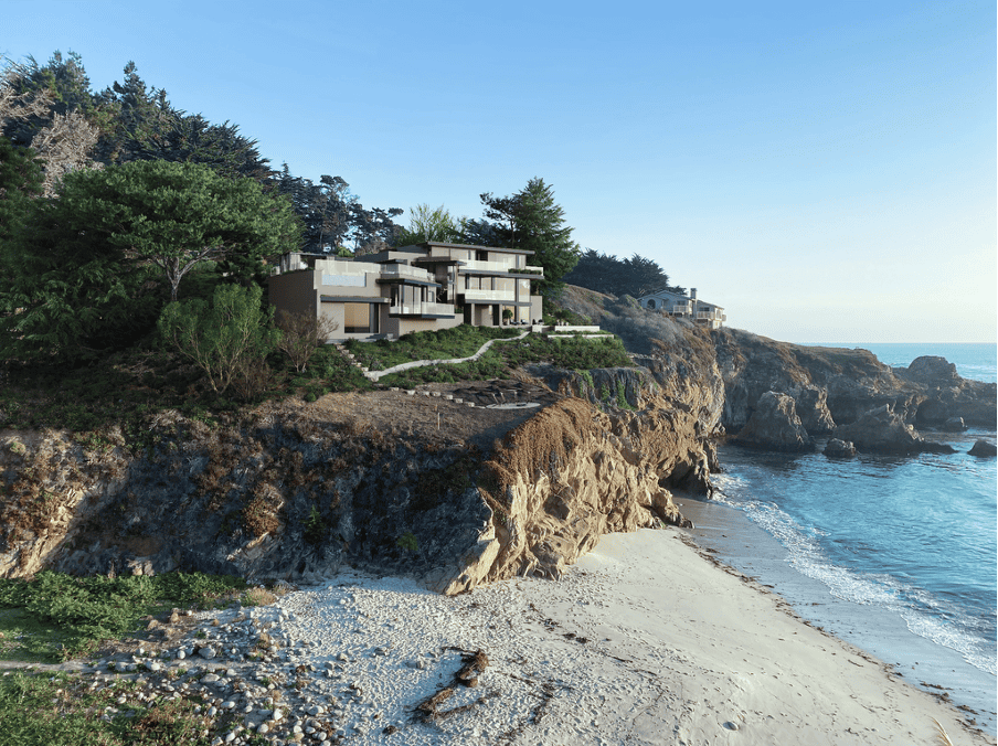 luxury home on a cliff