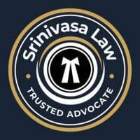 Srinivasa Law trusted advocate logo for legal services.