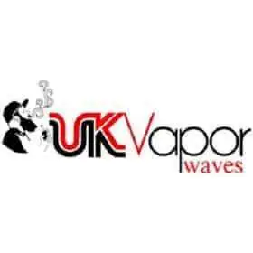Vapor Waves logo with a woman smoking and vapor design.