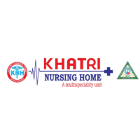 Logo of Khatri Nursing Home, healthcare and medical symbols included.