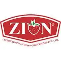 Zion International Food logo with strawberry icon and red branding.