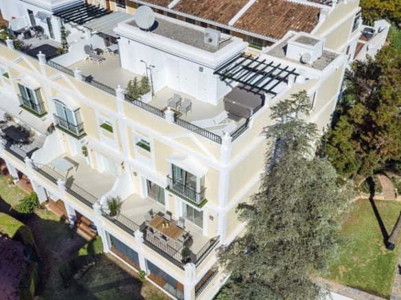 Stunning panoramic view from the Aloha Gardens duplex penthouse in a luxurious residential complex.