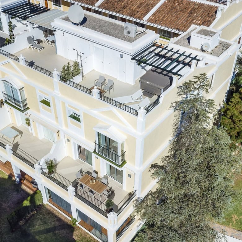 Stunning panoramic view from the Aloha Gardens duplex penthouse in a luxurious residential complex.