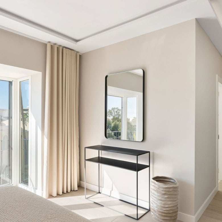 Stunning panoramic view from the Aloha Gardens duplex penthouse with modern interiors and spacious b.