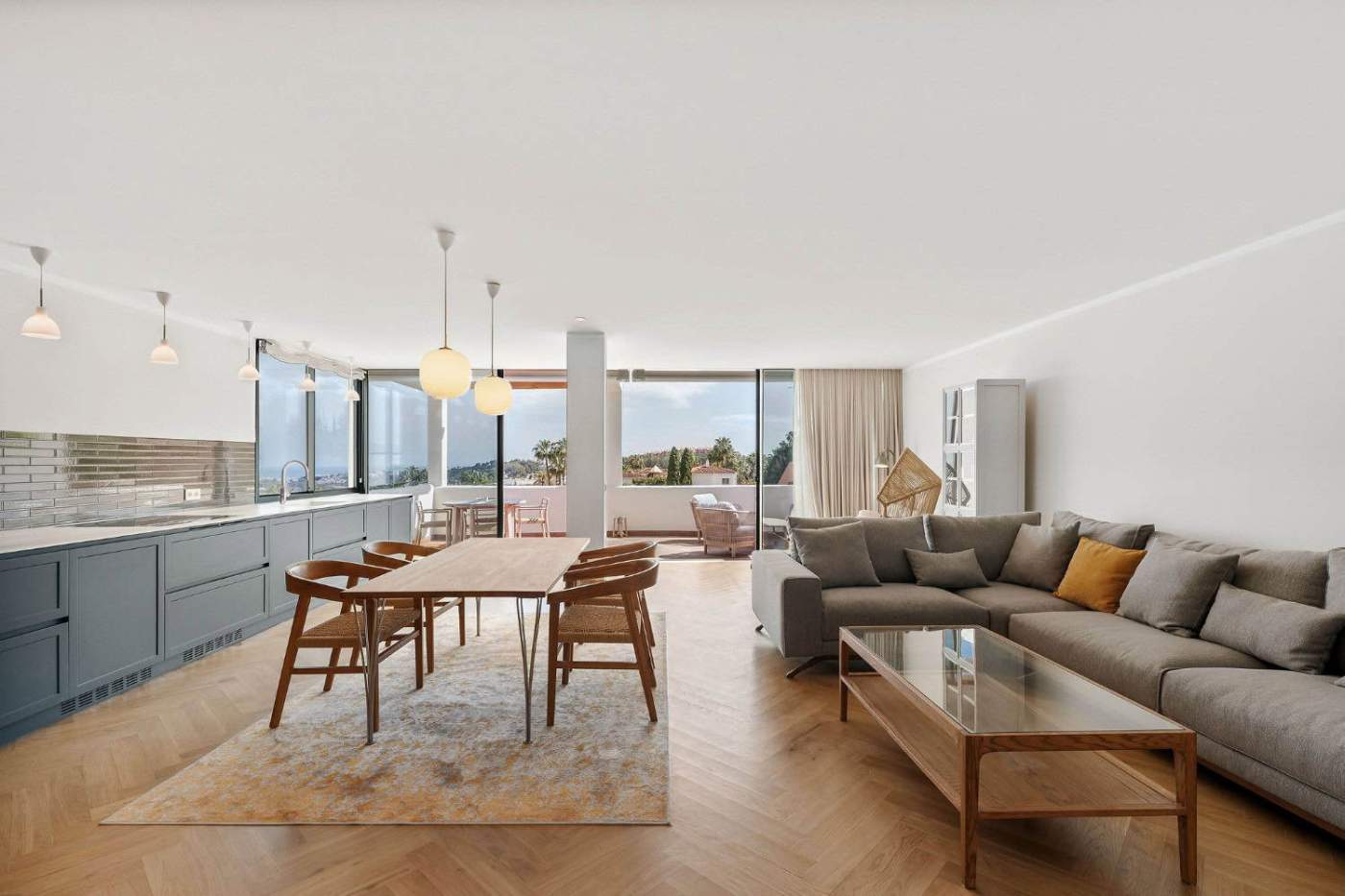 Loft-Style Apartment with Views in Palacetes Les Belvederes, Nueva Andalucia.