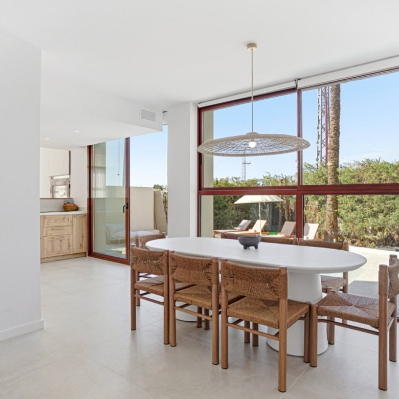 Elegant interior of a 5-bedroom corner townhouse in Cancelada, Estepona, with bright living spaces a.