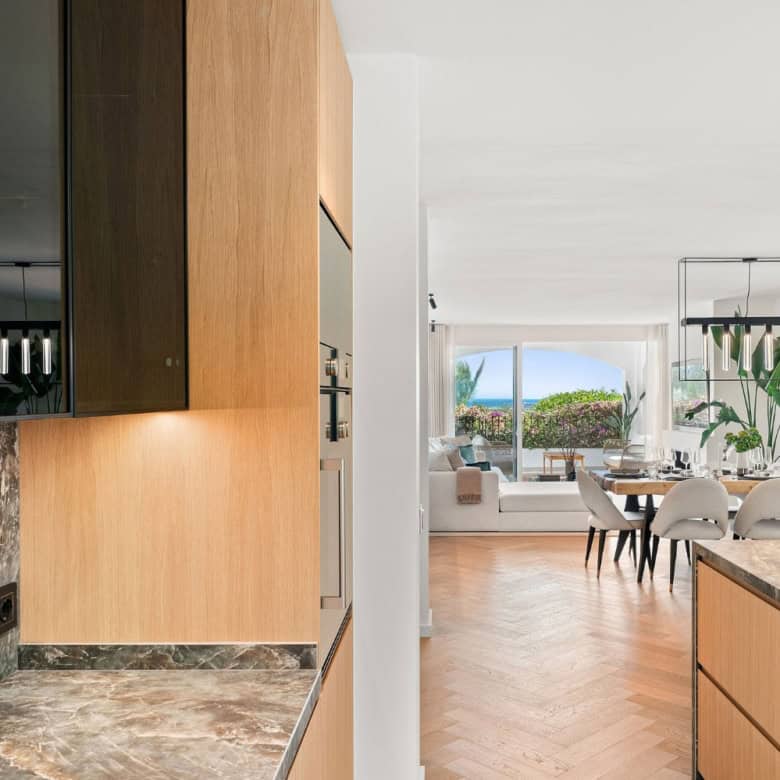 Luxury townhouse interior with modern design in Club Sierra, Golden Mile Marbella.