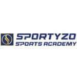 Sportyzo Sports Academy logo with a stylized "S" emblem.