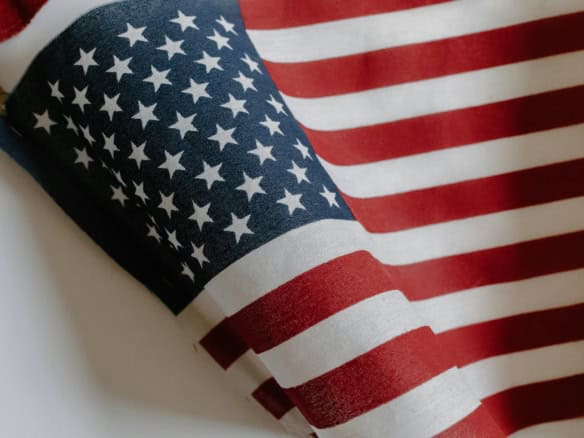 American flag with stars and stripes representing the U.S. for retirement insights.