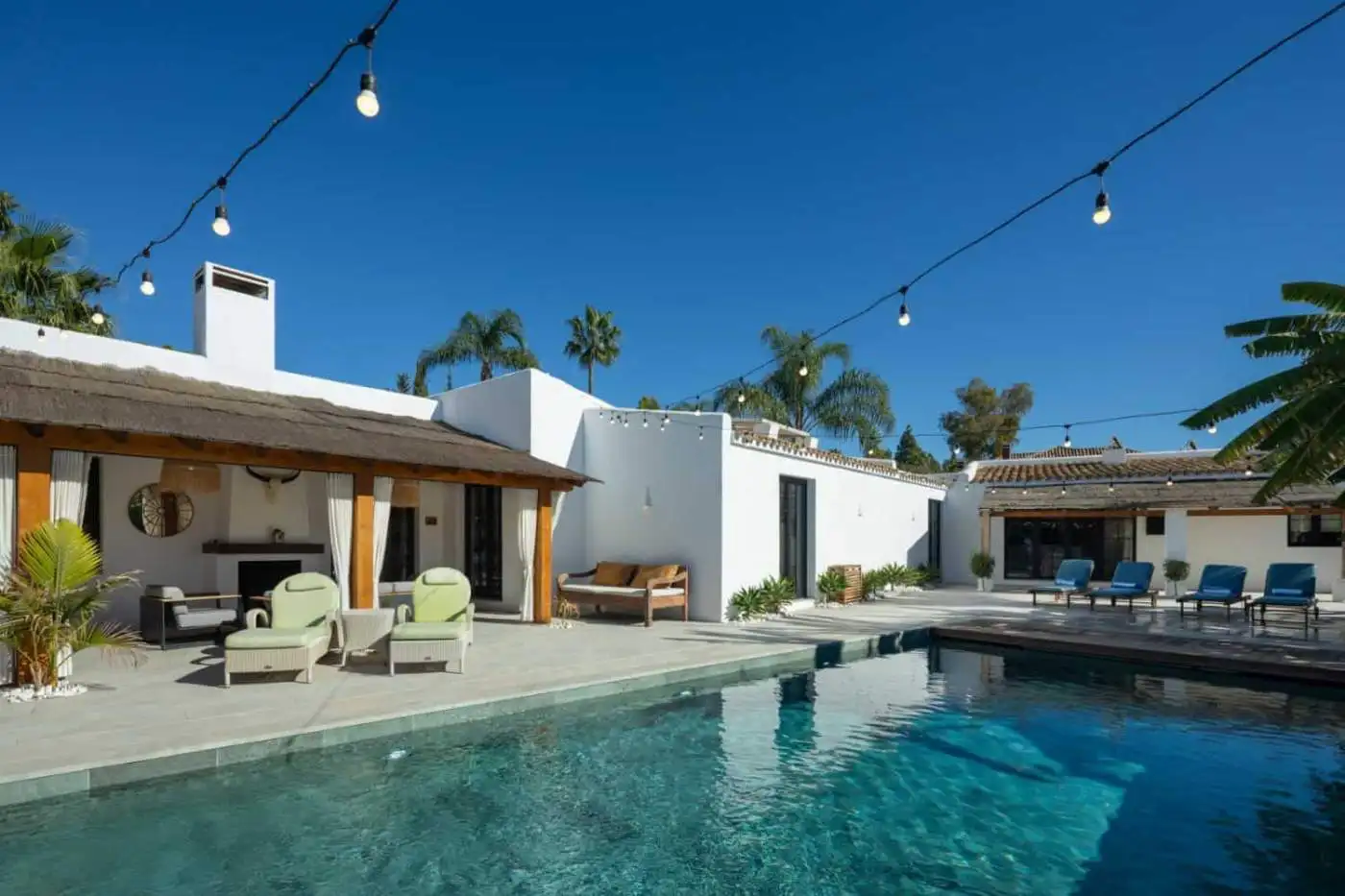Luxury villa with pool in Casa Teresita, perfect for relaxing holidays. Modern design, outdoor seati.