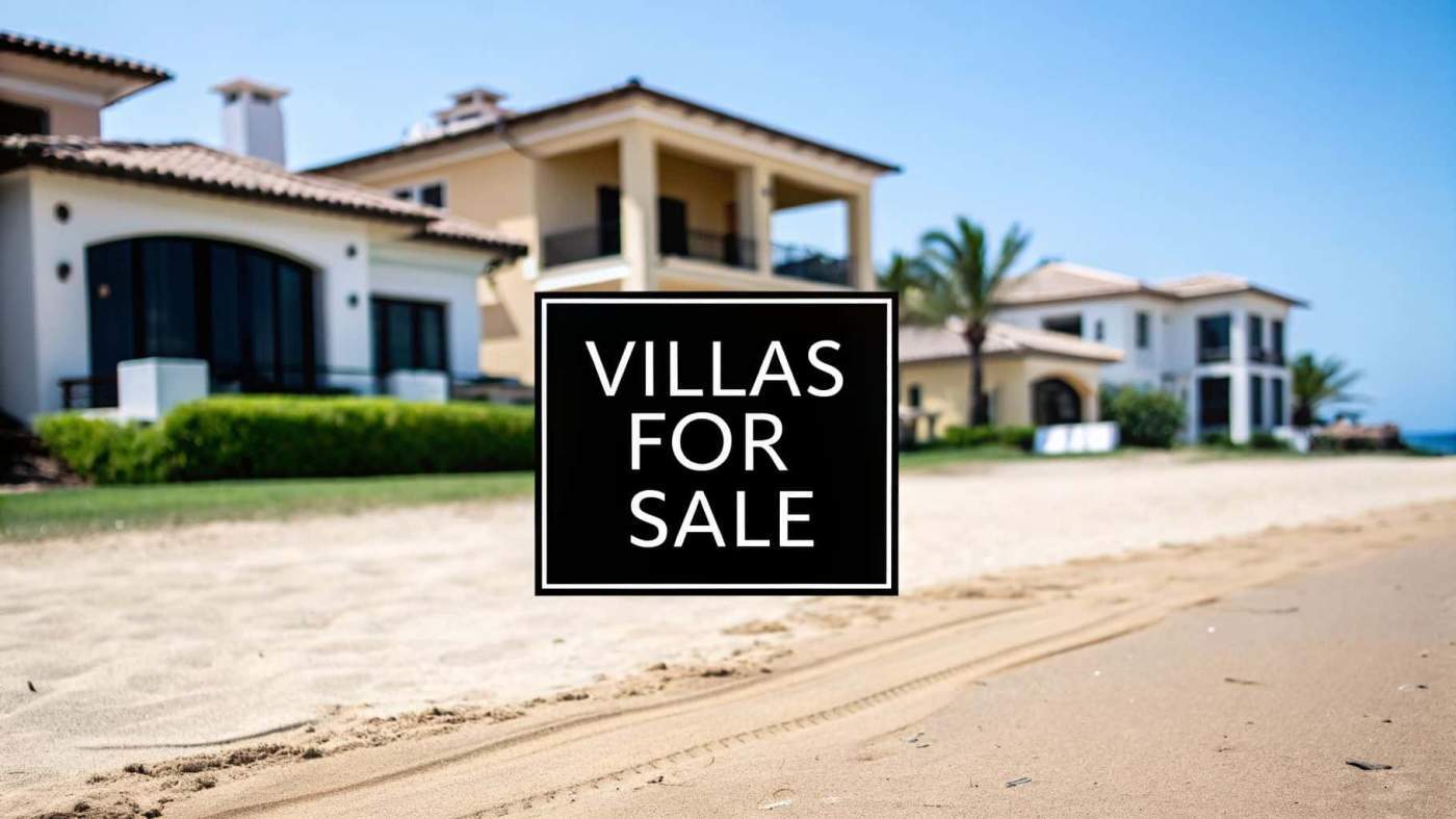 Beautiful beachfront villas available for sale with stunning ocean views.