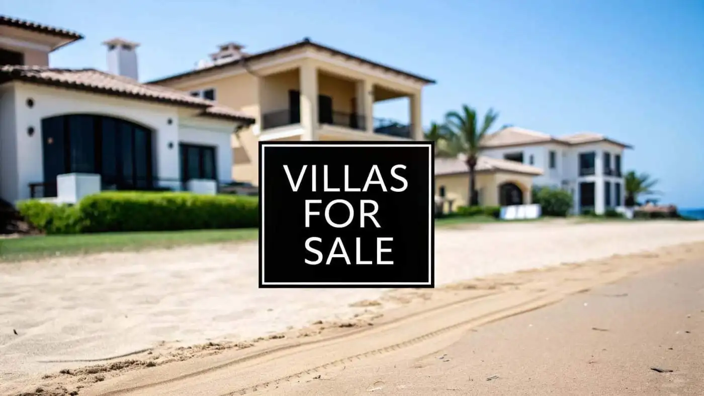 Beautiful beachfront villas available for sale with stunning ocean views.