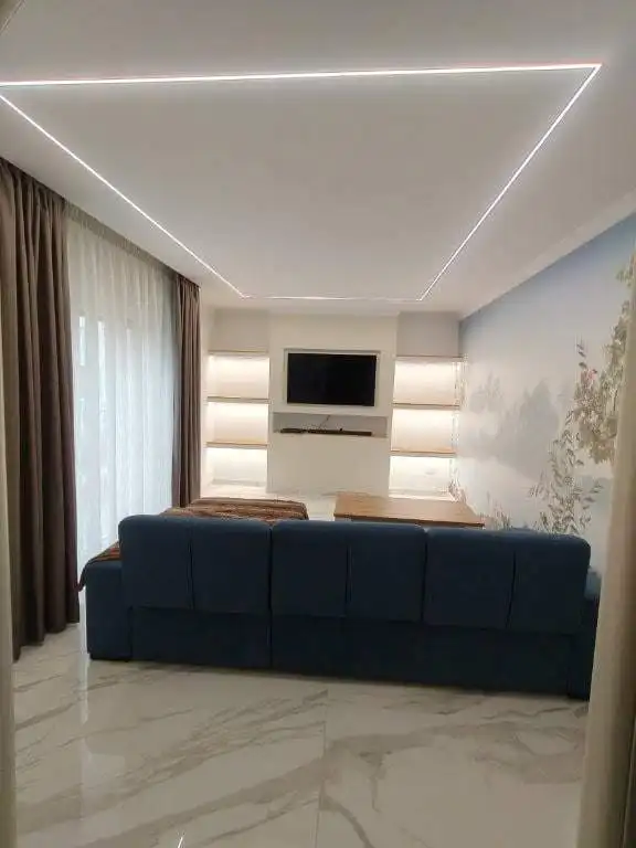 Modern living room with stylish decor in Bernalda Italy.