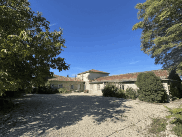 Elegant 6-bed estate with stables and guest cottage in Chatignac, France. Perfect for equestrian ent.