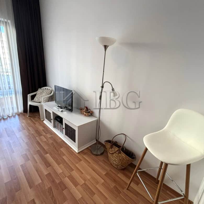Modern furnished studio with balcony in Diamant Residence, Sunny Beach.