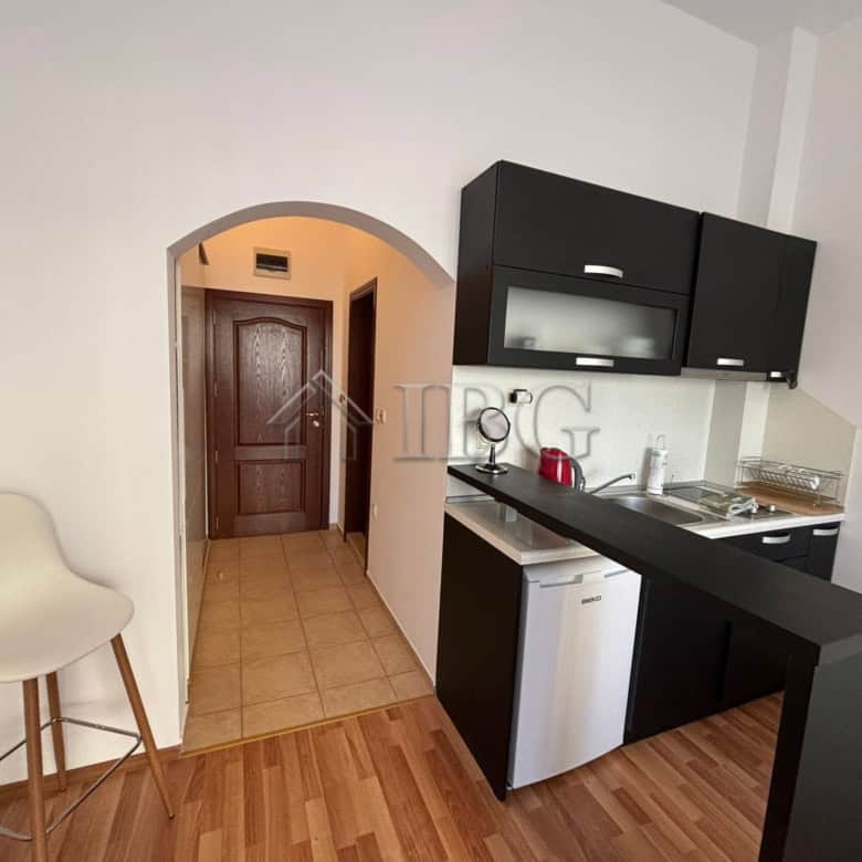 Cozy furnished studio with balcony in Diamant Residence, Sunny Beach, offering modern amenities and.