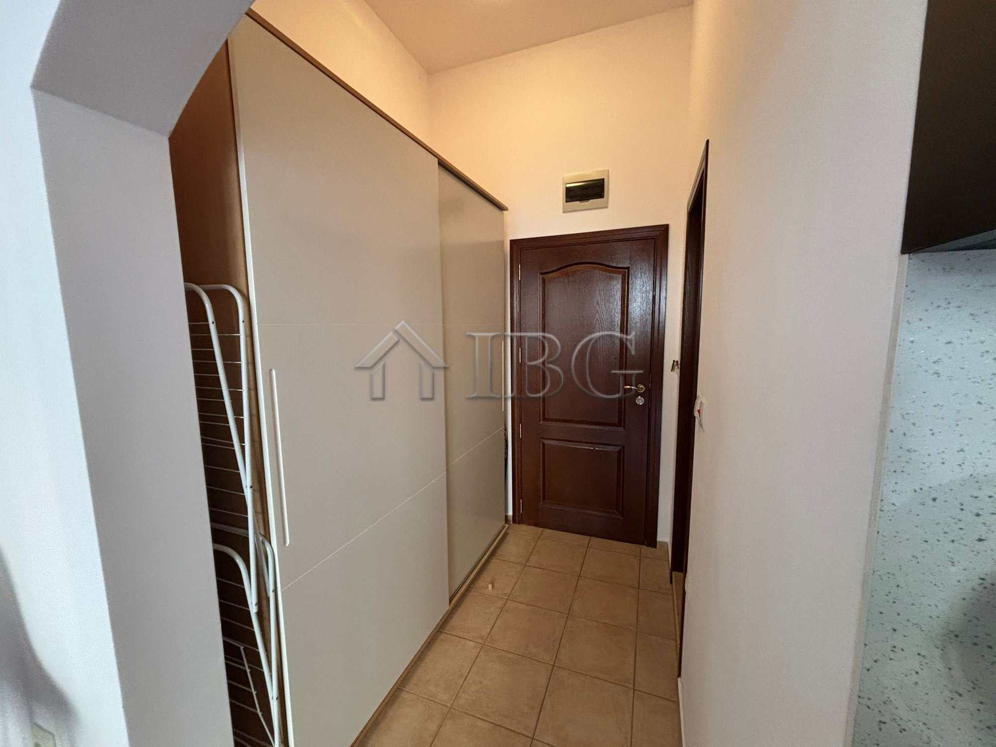 Furnished studio with balcony in Diamant Residence, Sunny Beach Furnished studio with balcony in Diamant Residence, Sunny Beach, Bulgaria, featuring modern decor an.