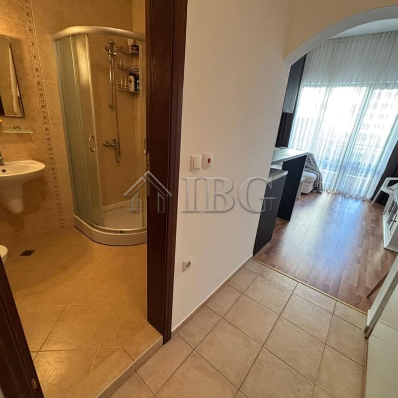 Cozy furnished studio with balcony in Diamant Residence, Sunny Beach, offering modern amenities and.