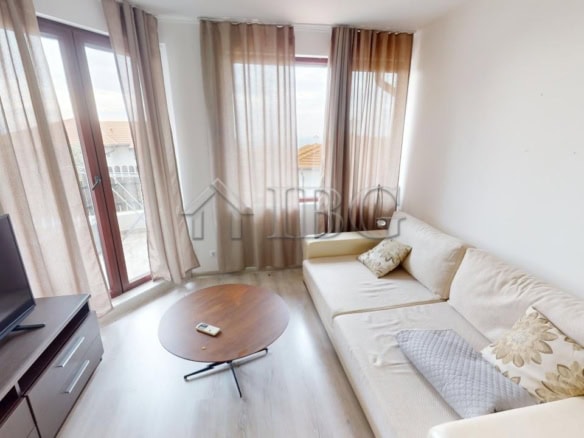 Bright 2-bedroom apartment in Bay View Villas, Kosharitsa, with modern furnishings and scenic views.