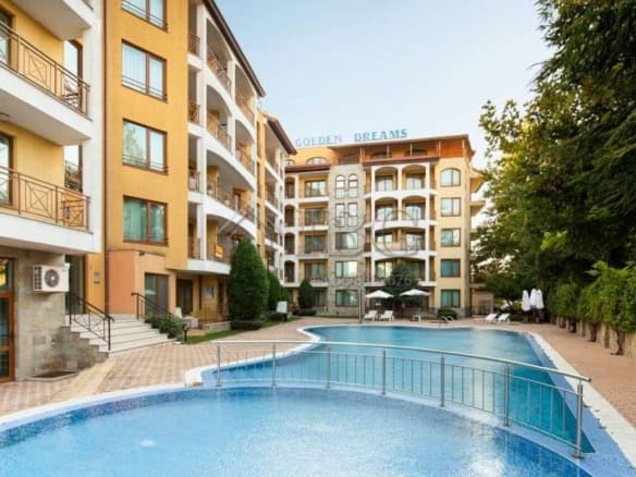 Spacious two-bedroom apartment at Golden Dreams complex in Sunny Beach with pool access and modern a.
