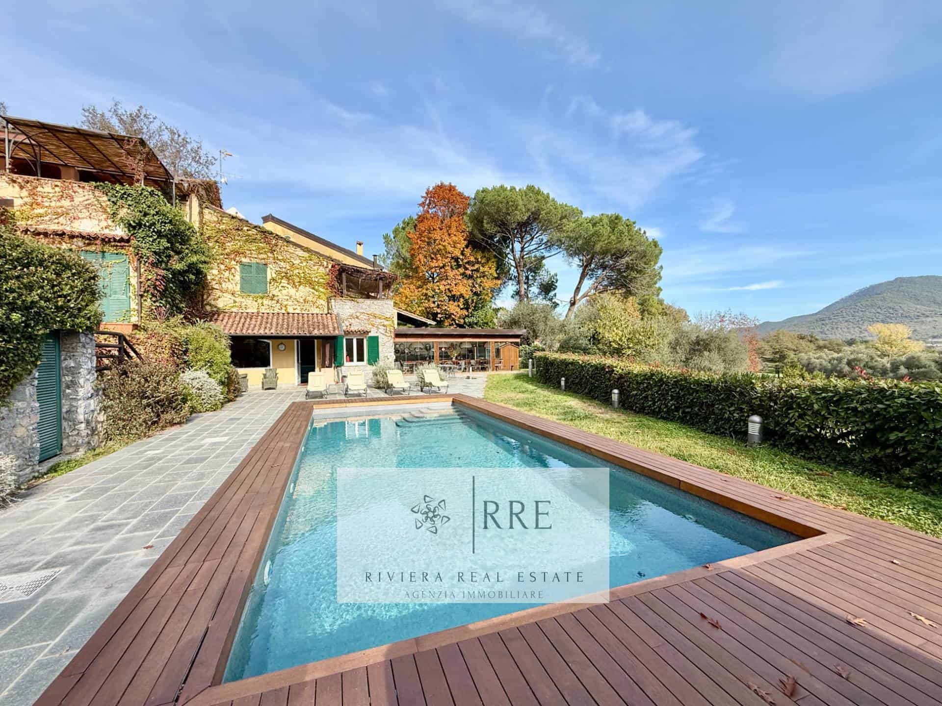 Luxury villa with private pool in scenic countryside.